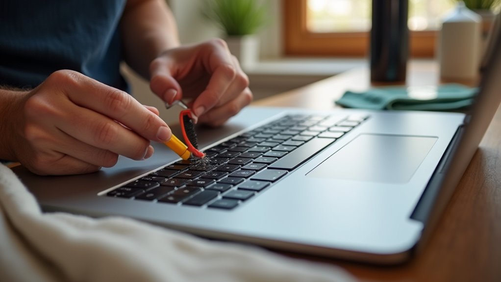 wyczyść klawiaturę MacBooka Pro